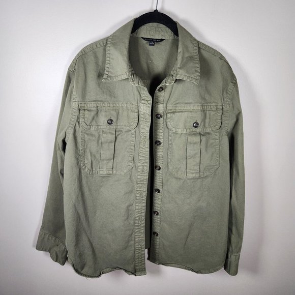 Banana Republic Jackets & Blazers - Banana Republic Womens Utility Chore Shacket Jacket Size XS Green Oversized